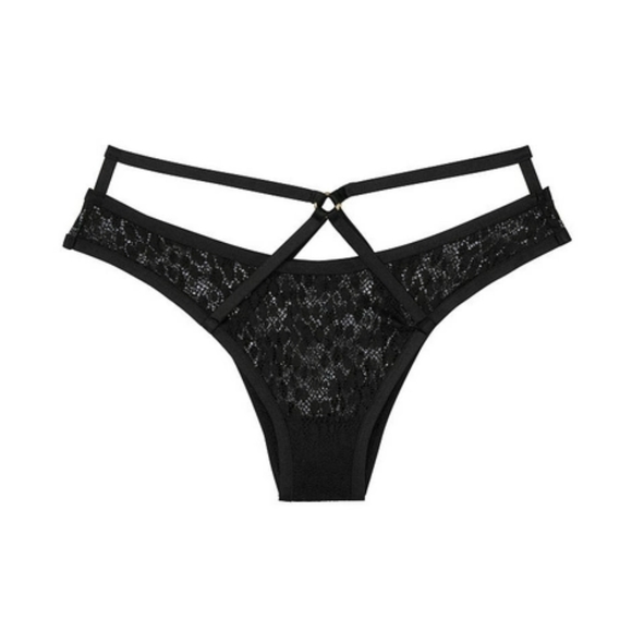 Victoria's Secret Very Sexy Brazilian Slip Snake Print Lace Medium *NEW* - Picture 3 of 5